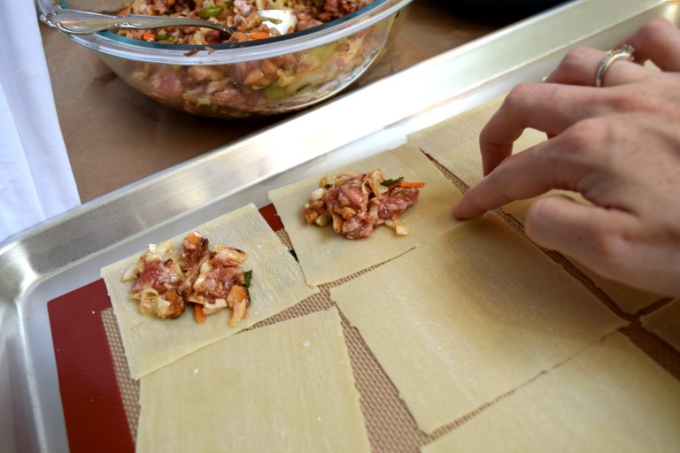 Water Sealing the Wonton Shut